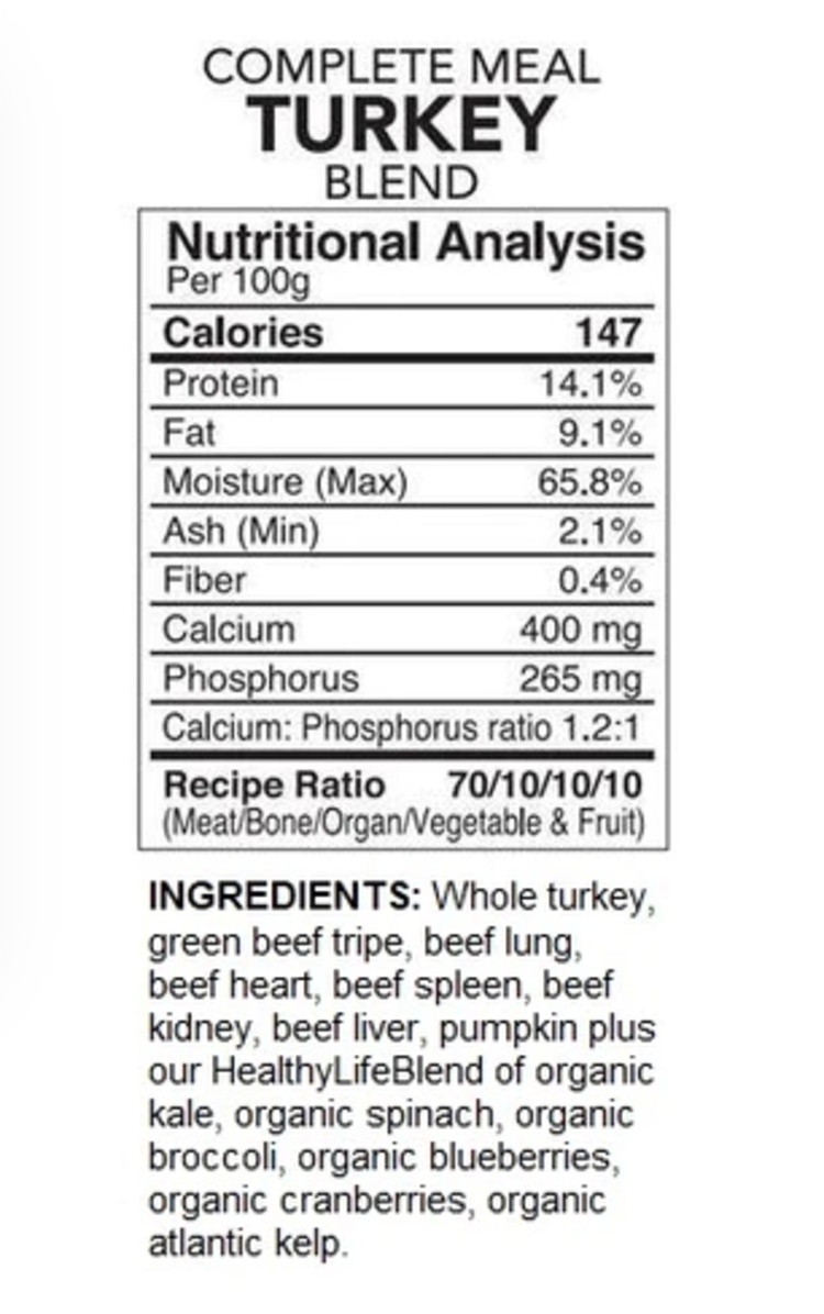 Back2Raw Back2Raw - Complete - Turkey Blend - 4lbs