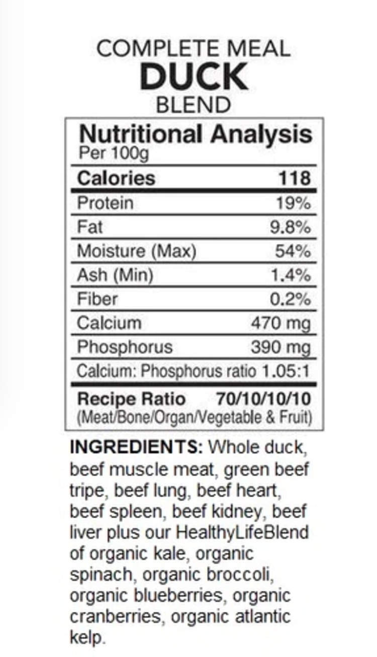 Back2Raw Back2Raw - Complete - Duck Blend - 4lbs