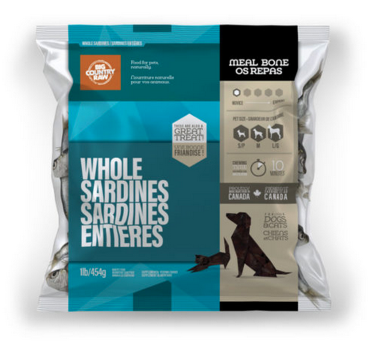 Big Country Raw BCR - Whole Sardines - 1lb