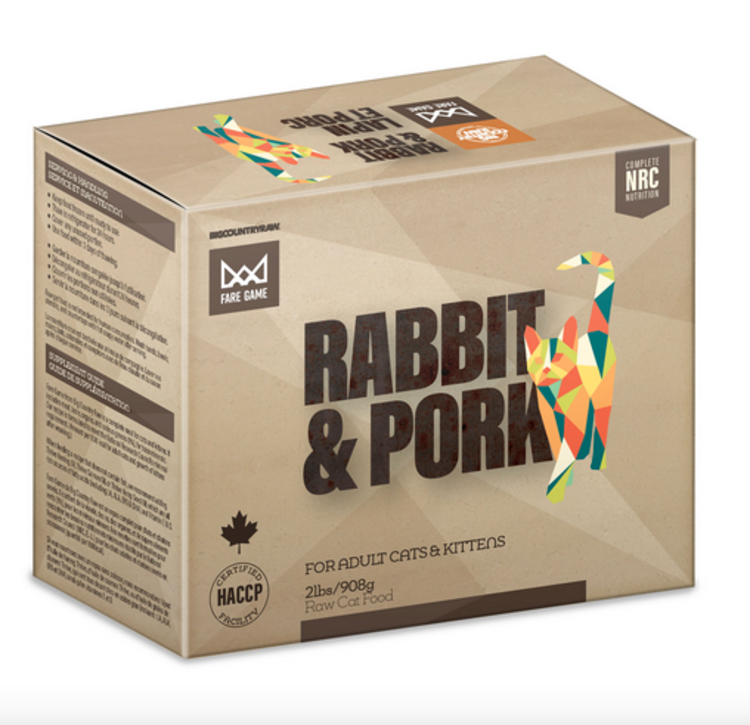 Big Country Raw BCR - Fare Game - Rabbit & Pork - 2lbs