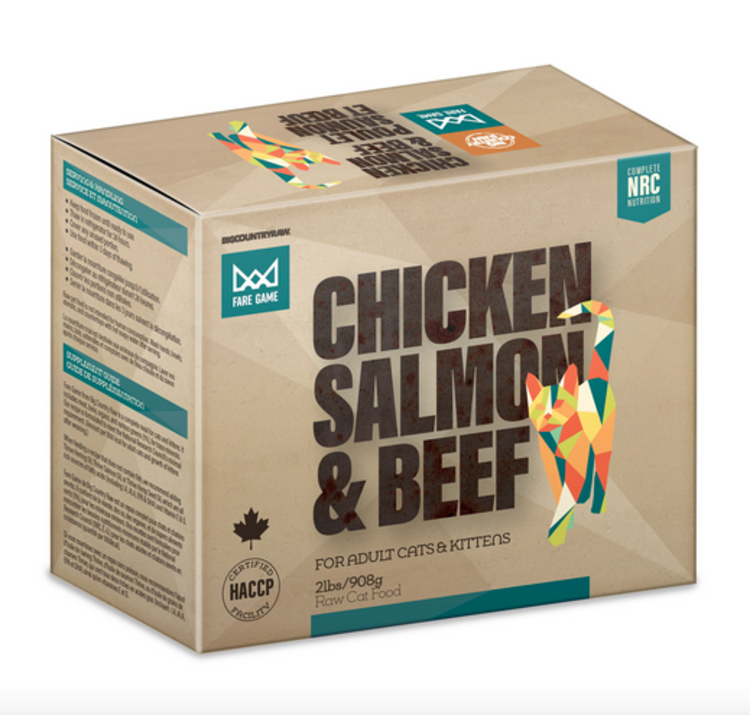 Big Country Raw BCR - Fare Game - Chicken, Salmon, & Beef - 2lbs