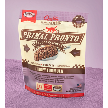 Primal Primal - CAT - Frozen Pronto - 1lb - Turkey