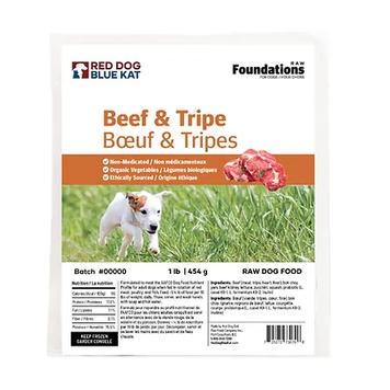 RDBK RDBK - Foundations Beef & Tripe - 1lb  (4 x 0.25lb)