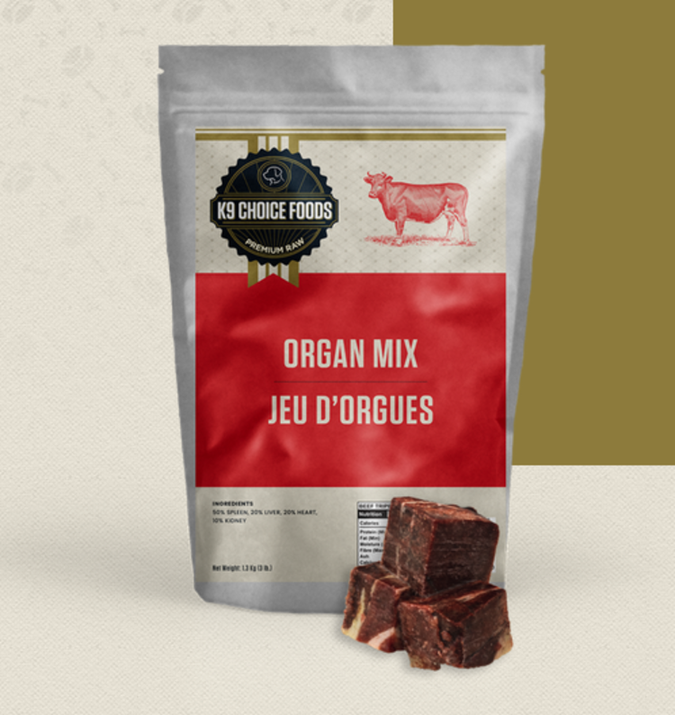 K9 Choice K9 Choice - Beef Organ Mix - 3lbs