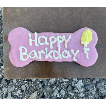 The Barkery The Barkery - Happy Barkday Bone - Pink