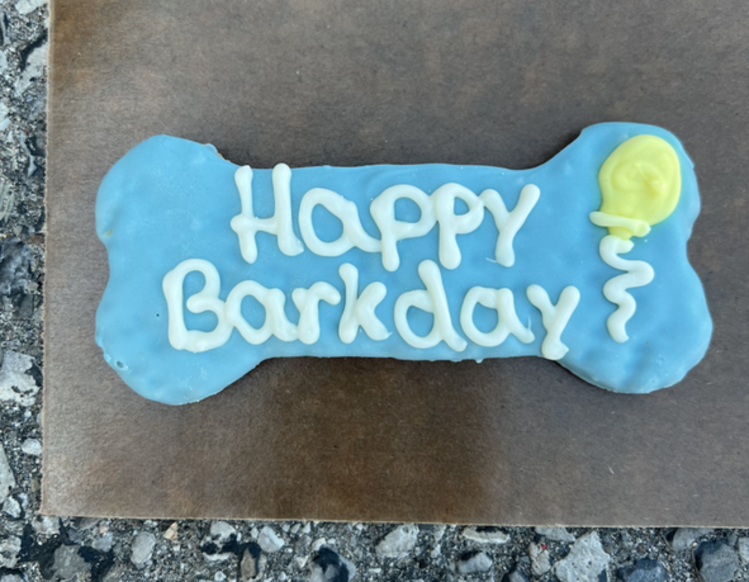 The Barkery The Barkery - Happy Barkday Bone - Blue