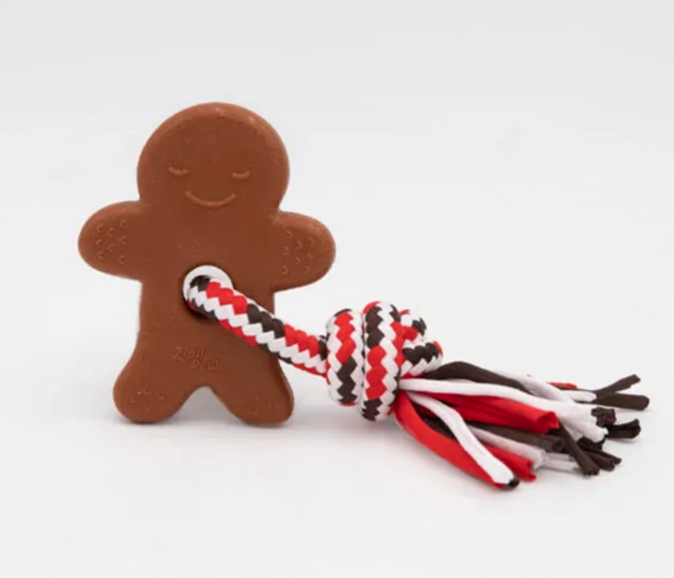 Zippy Paws Zippy Paws - Holiday ZippyTuff Teether - Gingerbread Man