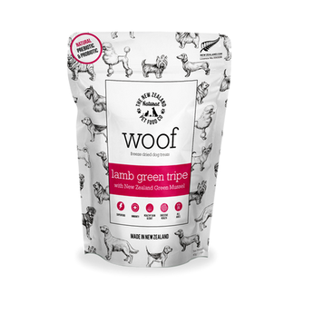 Woof NZPF - WOOF - Lamb Green Tripe w/ Green Lipped Mussels - 40g