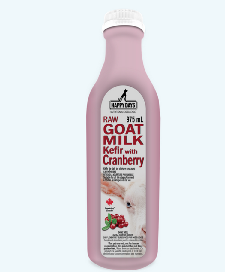Happy Days Happy Days - Raw Goat Milk Kefir - Cranberry - 975ml