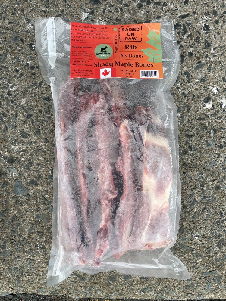 Shady Maple Raw Shady Maple - Beef Rib Bones - 6pk