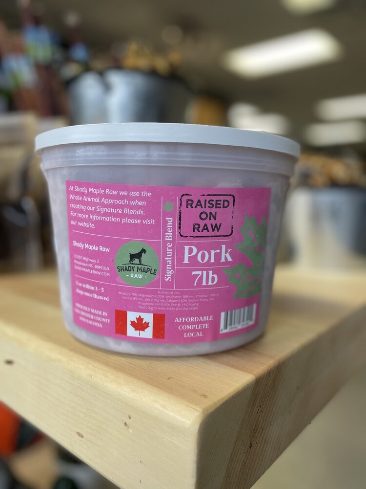 Shady Maple Raw Shady Maple - Pork - 7lbs