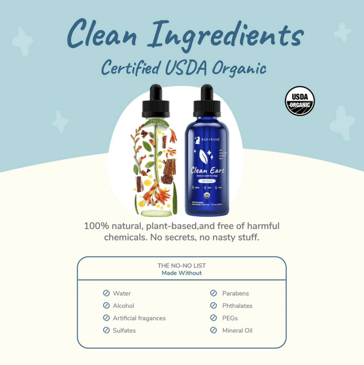 Kin & Kind Kin & Kind - Clean Ears - 4oz