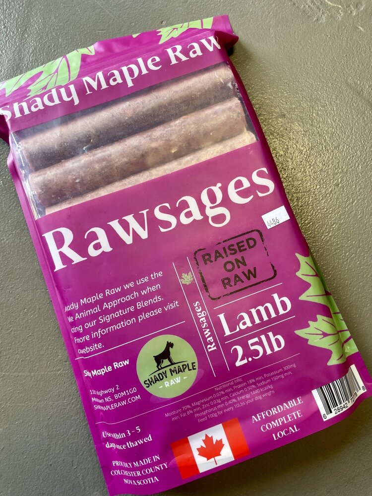Shady Maple Raw Shady Maple - Rawsages - 2.5lbs -  Lamb