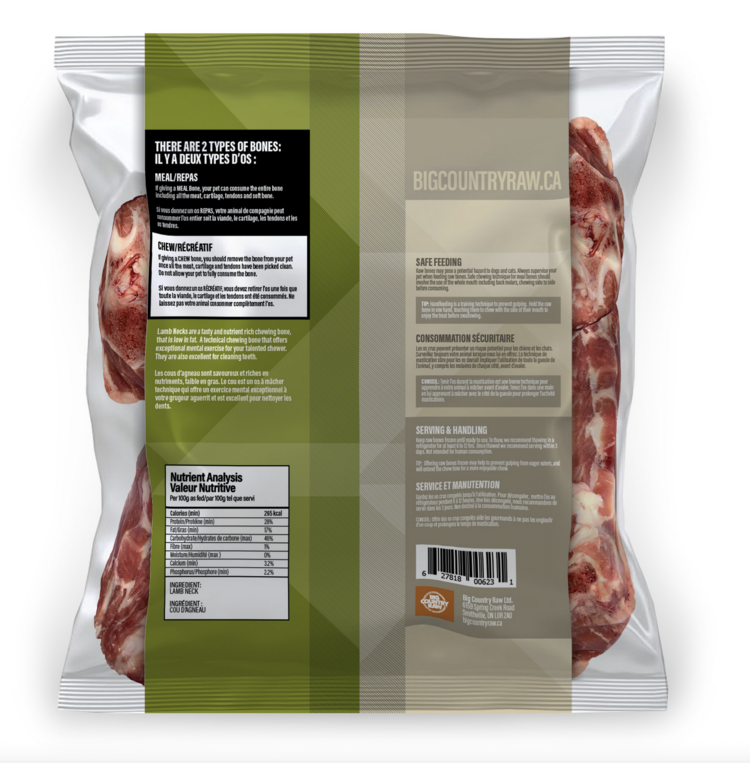 Big Country Raw BCR - Lamb Necks - 2lbs