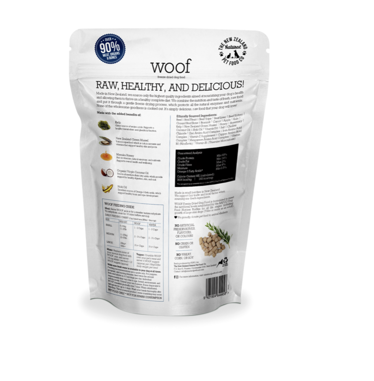 Woof NZPF - WOOF - Freeze Dried - Beef Recipe