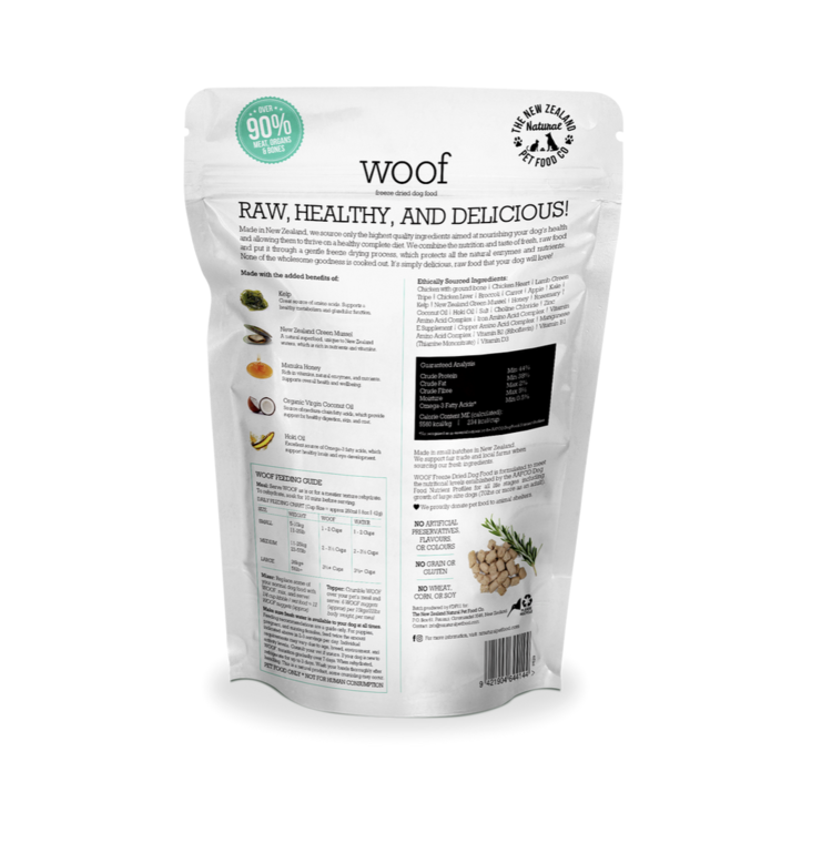 Woof NZPF - WOOF - Freeze Dried - Chicken Recipe