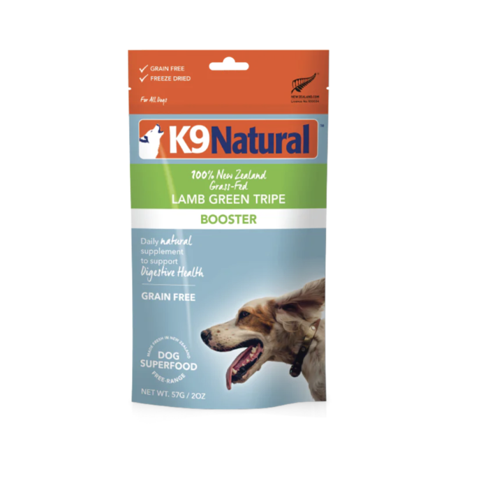 K9Natural Beef Green Tripe Booster250g×2 Beef Green Tripe, Freeze-Dried Booster, Dog Food Supplement