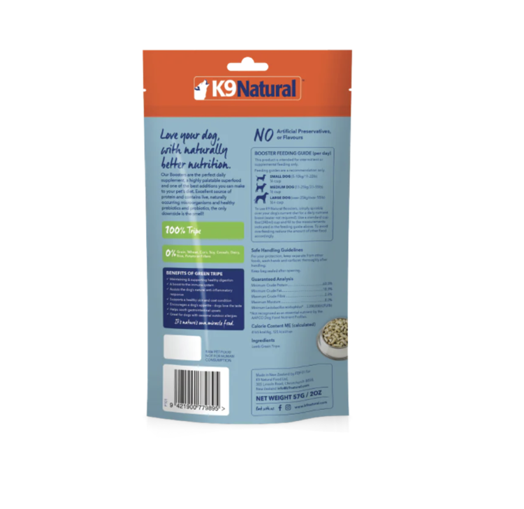 K9 Natural K9 Natural - Booster - Lamb Green Tripe