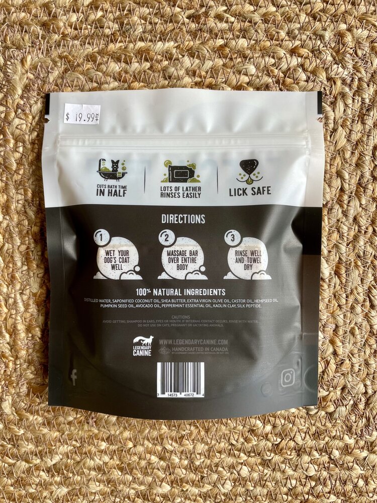 Big Country Raw Legendary Canine - Fresh Shampoo Bar - Peppermint