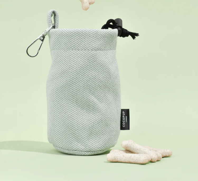Cocopup Cocopup - Drawstring Treat Pouch - Sage Tweed