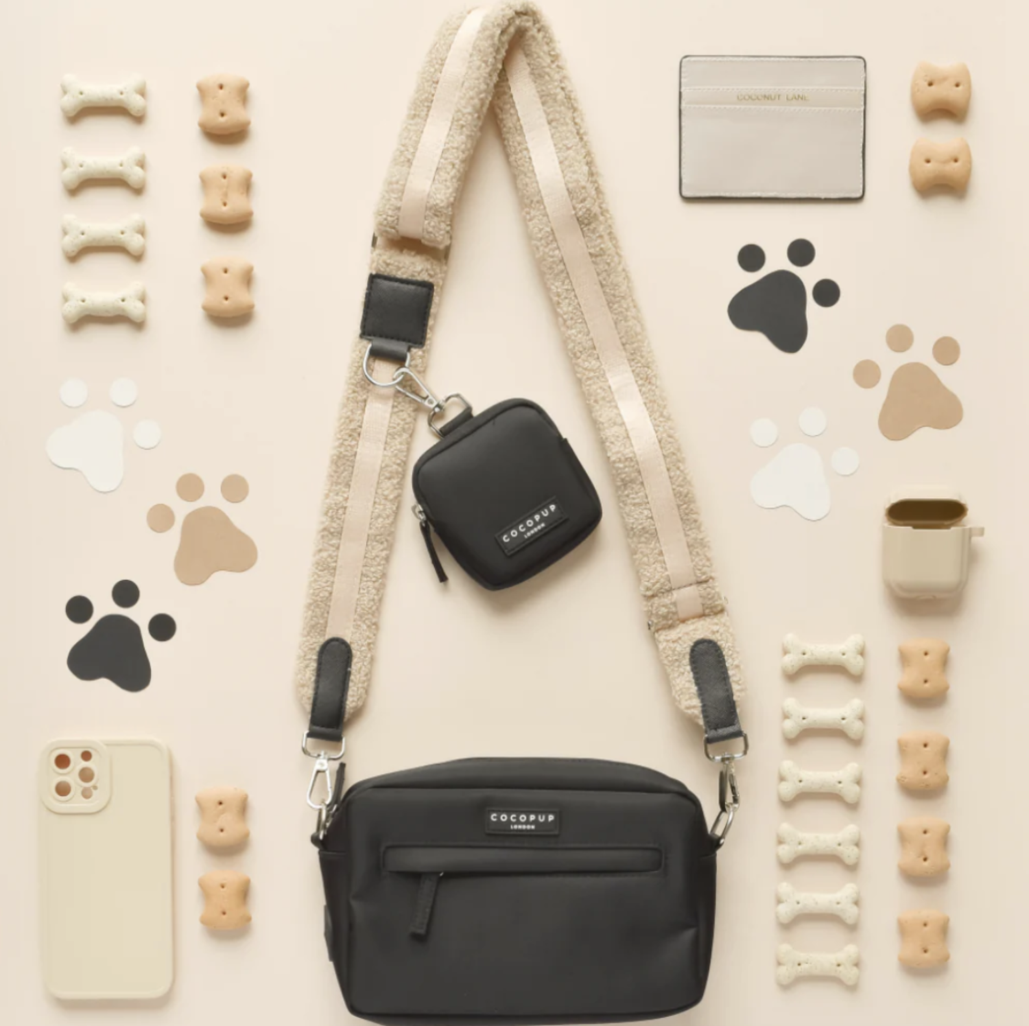 Cocopup Cocopup Teddy Bag Strap Rupert Beige