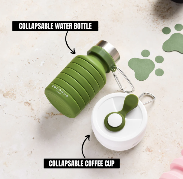 Cocopup Cocopup - Collapsible Water Bottle - Khaki