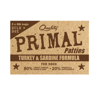 Primal Primal - Bulk - Turkey & Sardine - 18lbs