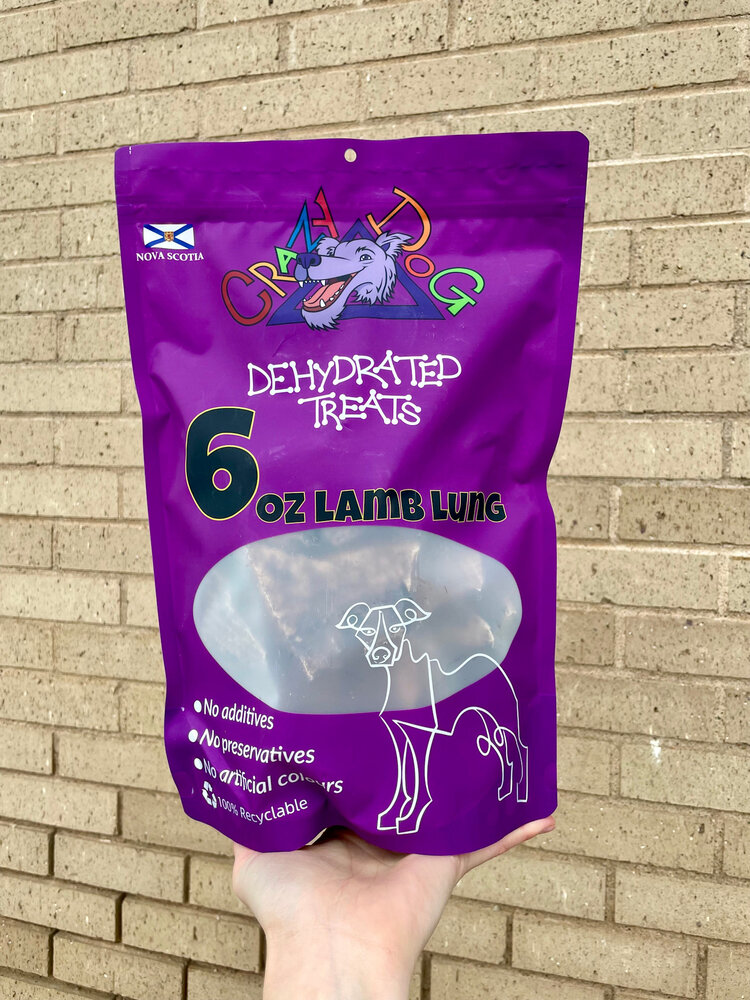 Crazy Dog Dehydrated Treats Crazy Dog - Lamb Lung - 6oz