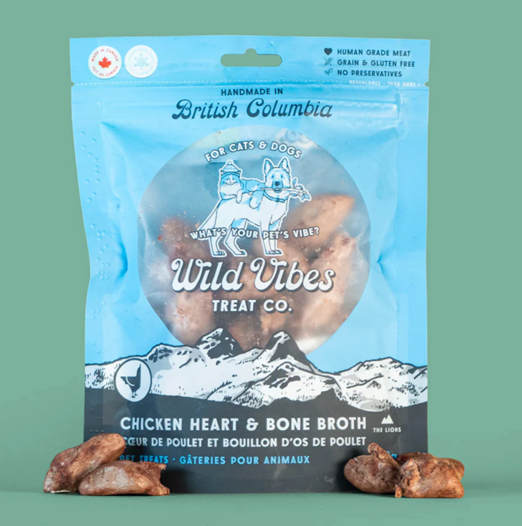 Wild Vibes Treat Co. Wild Vibes - Chicken Heart & Bone Broth - 55g