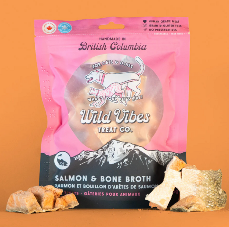 Wild Vibes Treat Co. Wild Vibes - Salmon Belly & Bone Broth - 75g