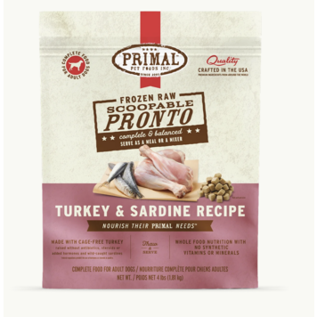 Primal Primal - Pronto - 4lbs - Turkey & Sardine