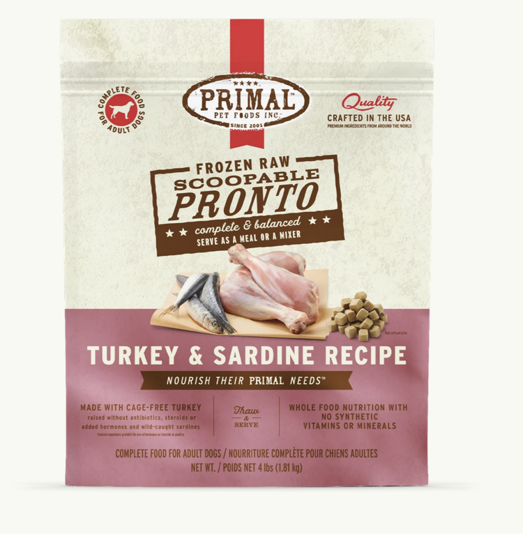 Primal Primal - Pronto - 4lbs - Turkey & Sardine