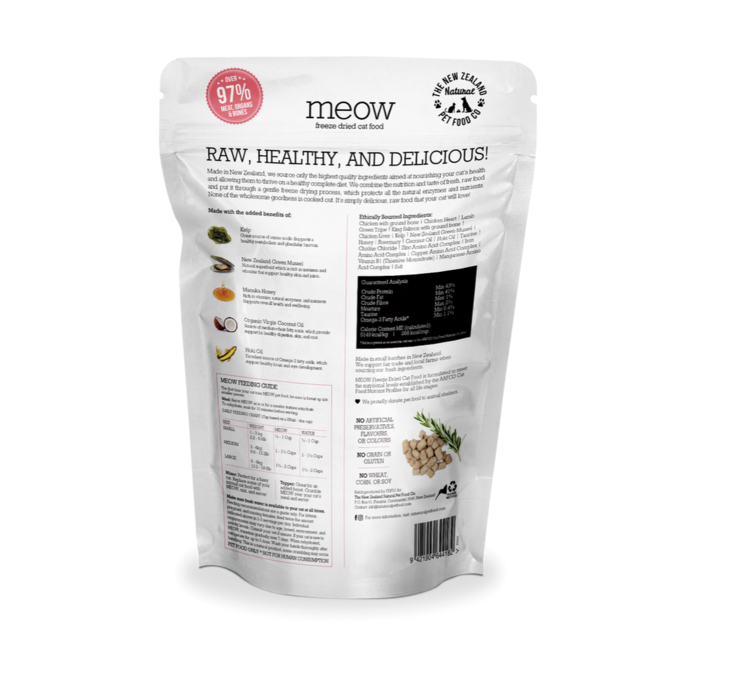 The New Zealand Pet Food Co. Meow - Freeze Dried - Chicken & King Salmon
