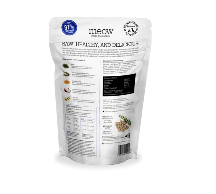 The New Zealand Pet Food Co. Meow - Freeze Dried - Beef & Hoki