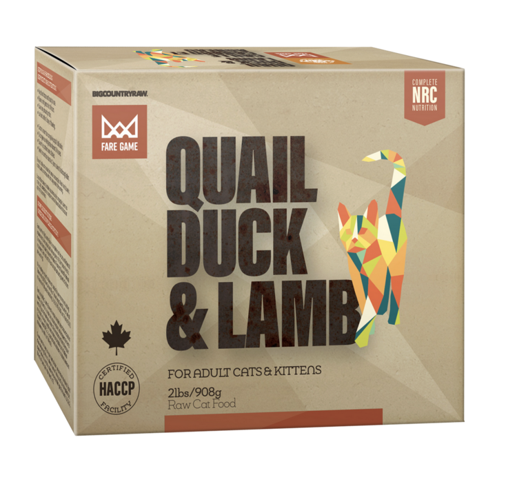 Big Country Raw BCR - Fare Game - Quail, Duck, & Lamb - 2lbs