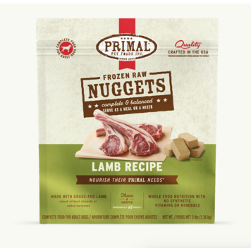 Primal Primal - Frozen Nuggets - 3lbs - Lamb