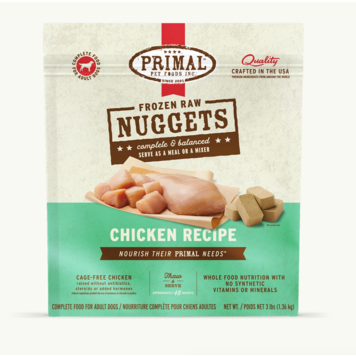 Primal Primal - Frozen Nuggets - 3lbs - Chicken