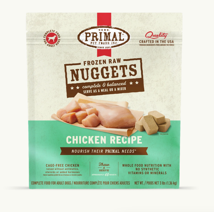 Primal Primal - Frozen Nuggets - 3lbs - Chicken