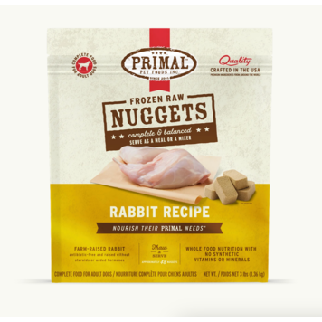 Primal Primal - Frozen Nuggets - 3lbs - Rabbit