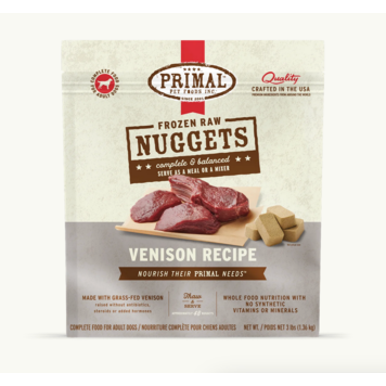 Primal Primal - Frozen Nuggets - 3lbs - Venison