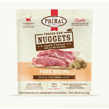 Primal Primal - CAT - Frozen Nuggets - Pork - 3lbs