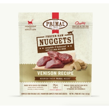 Primal Primal - CAT - Frozen Nuggets - 3lbs - Venison