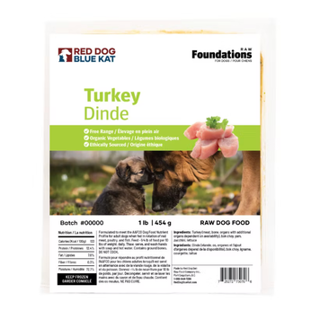 Red Dog Blue Kat RDBK - Foundations Turkey - 1lb (4 x 0.25lb)