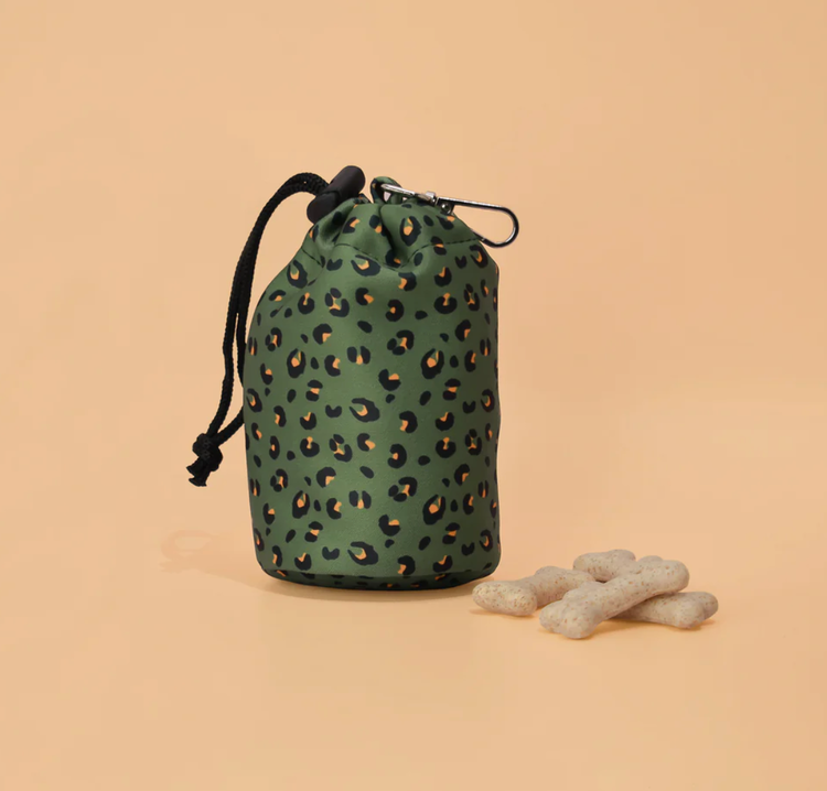 Cocopup Cocopup - Drawstring Treat Pouch - Khaki Leopard