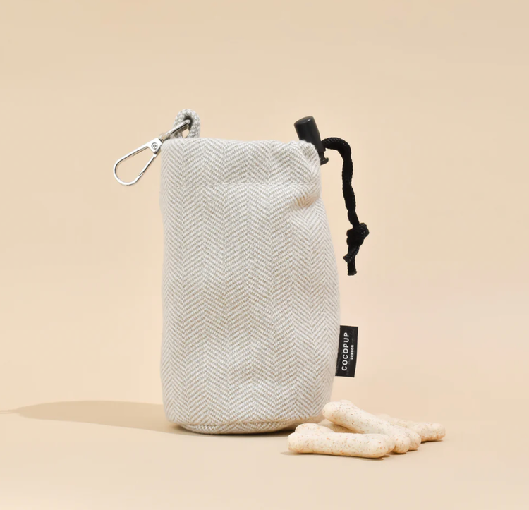 Cocopup Cocopup - Drawstring Treat Pouch - Brown Tweed