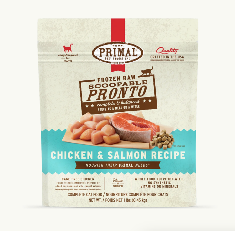 Primal Primal - Pronto - CAT - 1lb - Chicken & Salmon