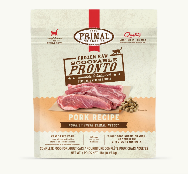 Primal Primal - Frozen Pronto - CAT - 1lb - Pork