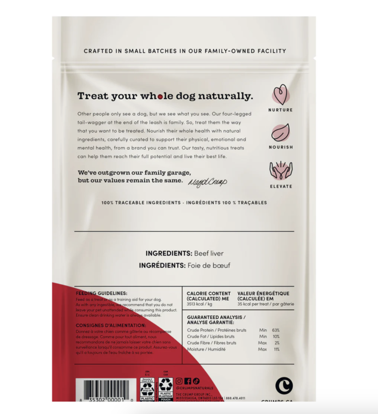 Crumps' Naturals Crumps' Naturals - Beef Liver Fillets - 192g