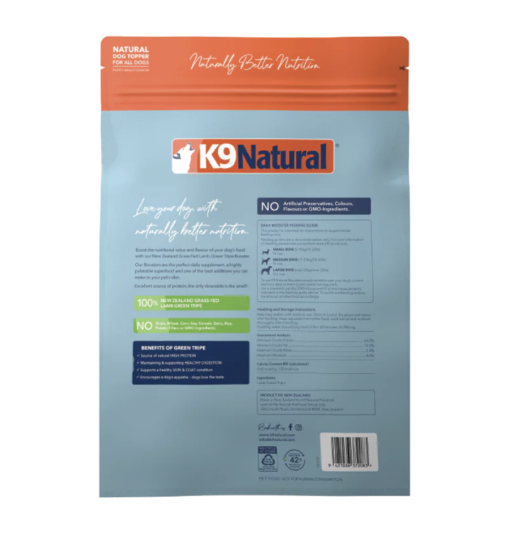 K9 Natural K9 Natural - Booster - Lamb Green Tripe
