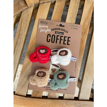 Dexy Paws Dexy Paws - Plush Cat Toy - Coffee (4pk)
